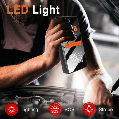 EAFC 1200A Car Jump Starter Power Bank 150PSI Portable Air Pump Car Battery Emergency Boosters Starting Device Car Starter