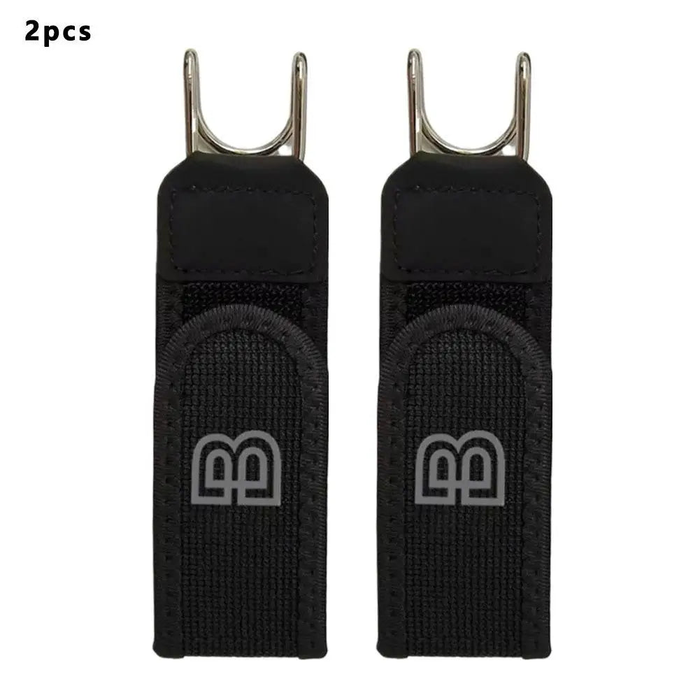 1/2/4/6pcs Metal Hook Elastic Belt Unisex Adjustable Lazy Big Belly Belt Iron Hook Elastic Convenient Design Velcro Waist Buckle